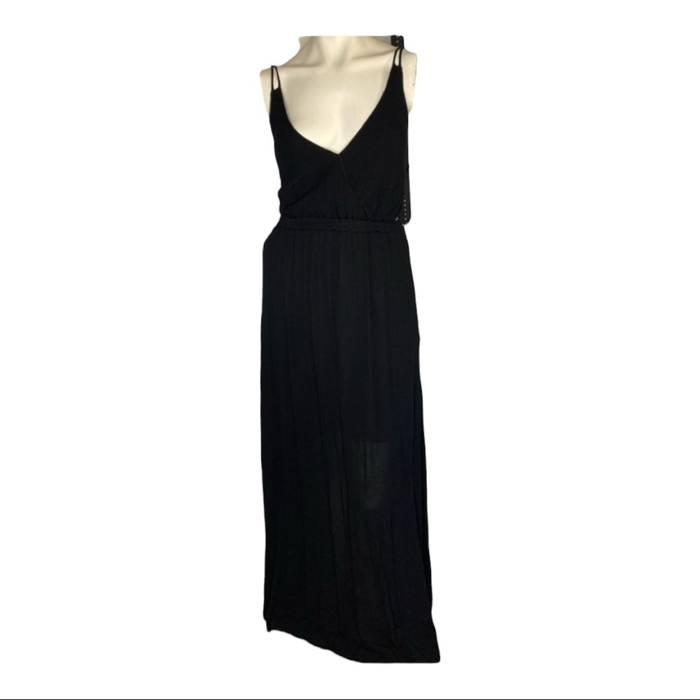 Lulus Strappy Open Back Black Dress Sz XS